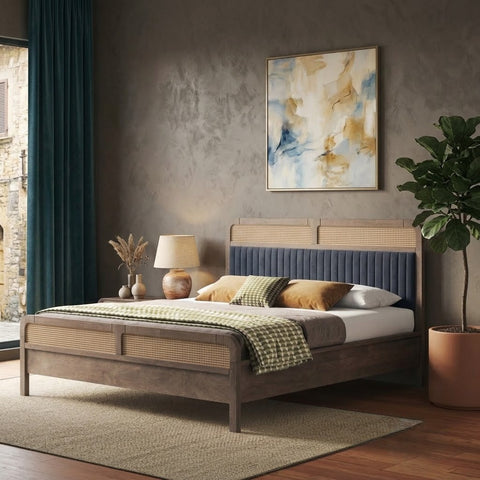 PRITI Solid Wood Bed Without Storage