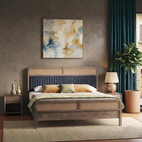 PRITI Solid Wood Bed Without Storage