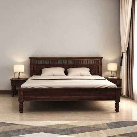 PRITI Solid Wood Bed Without Storage