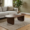 PRITI  Solid Wood Coffee Table In Tobacco-Stained Finish