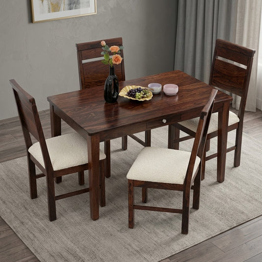 PRITI 4 Seater Sheesham Wood Dining Table Set