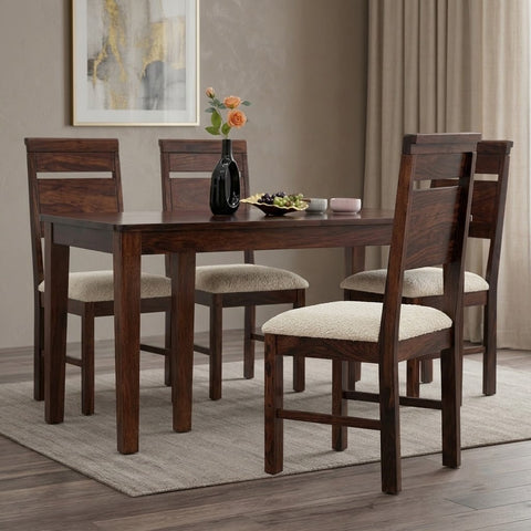 PRITI 4 Seater Sheesham Wood Dining Table Set