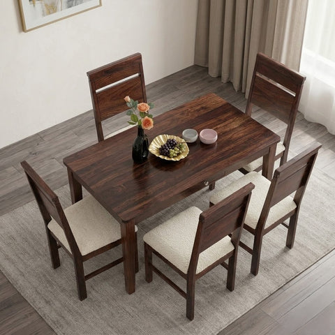 PRITI 4 Seater Sheesham Wood Dining Table Set
