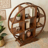 PRITI Solid Sheesham Wood Circular Bookshelf