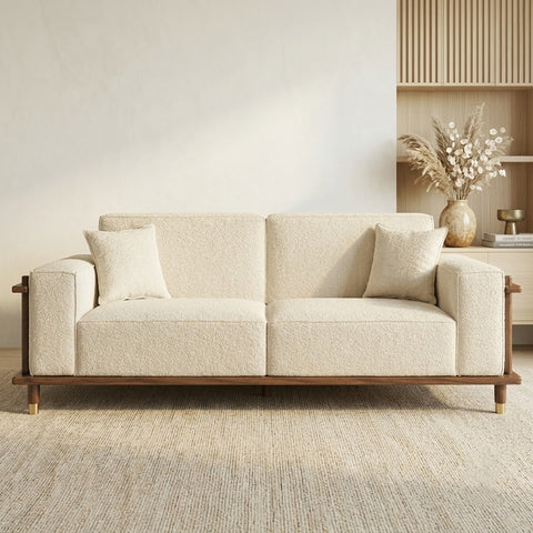PRITI 3 Seater Dark Walnut sheesham wood  Cane Sofa