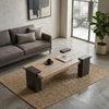 PRITI Coffee Table in Natural and Dark Brown - Wood