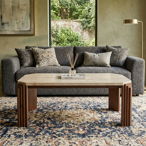PRITI Travertine Coffee Table