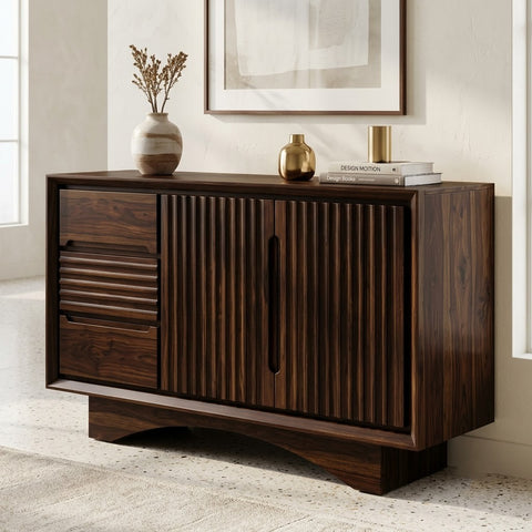 PRITI Solid Sheesham Wood Sideboard for Modern Homes