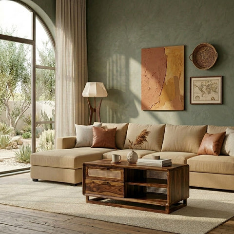 PRITI Solid Wood Coffee Table for Living Room