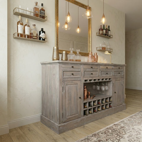 Wooden Drink Cabinet Bar Counter for Living Room & Dining Room | PRITI Home