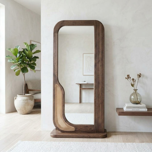 Wooden Full Length Mirror for Bedroom & Living Room