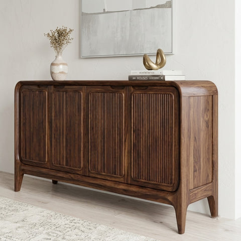 Wooden Storage Cabinet with Tapered Legs 