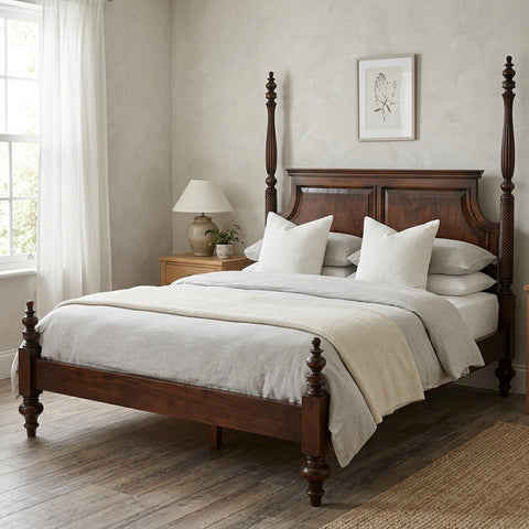 Priti Four Poster King Size Bed