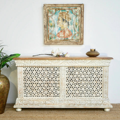 Riksha Carved Console Table