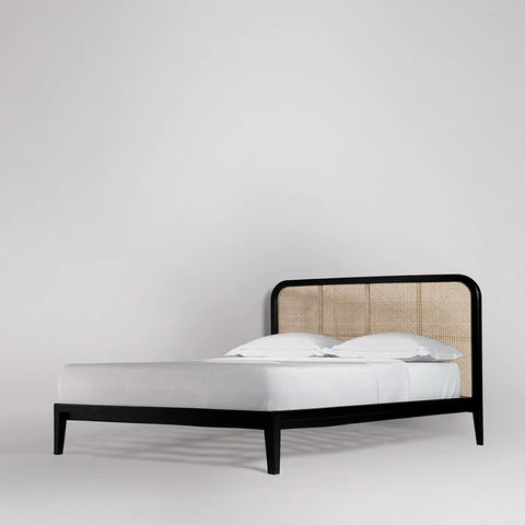 PRITI Solidwood Cane Bed