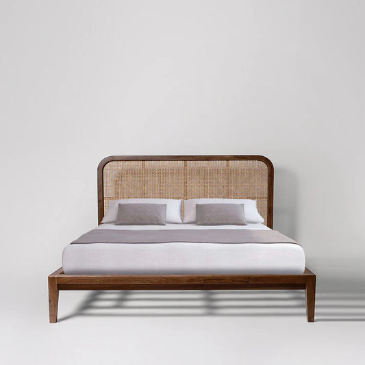 PRITI Solidwood Cane Bed