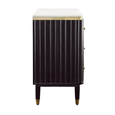 Carlyle Black Gold 3 Drawer Chest