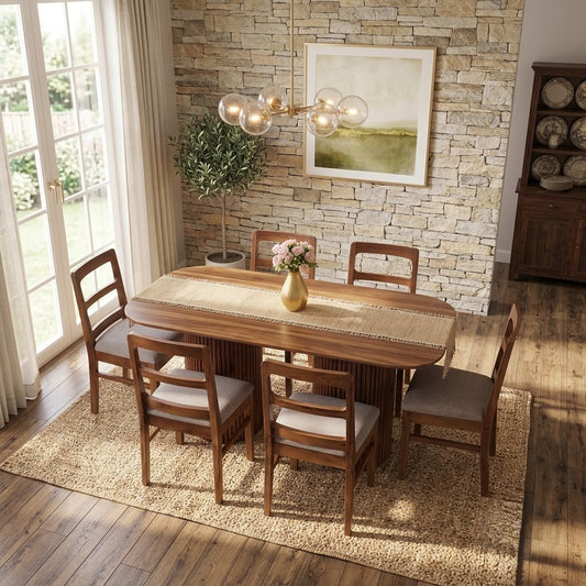 PRITI Solid Wood Dining Table Set