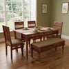 PRITI : Venice 6 Seater Dining Table Set with Bench Chairs