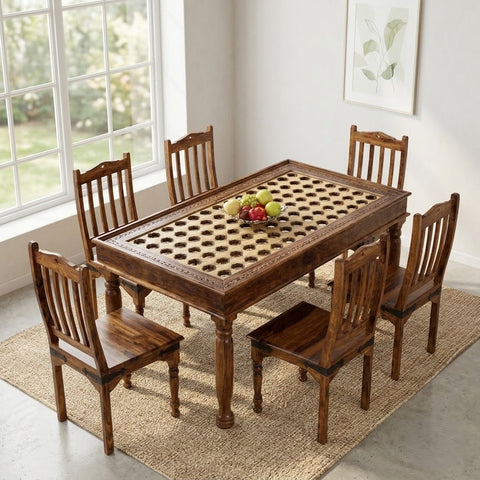 PRITI : Verona Solid Wood Dining Table