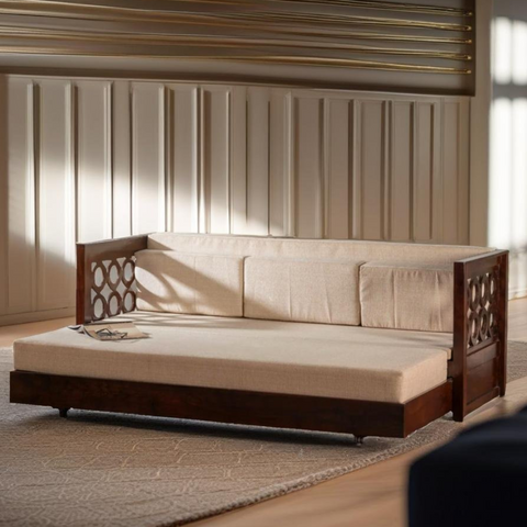 Jay Solid Wood Sofa Cum Bed