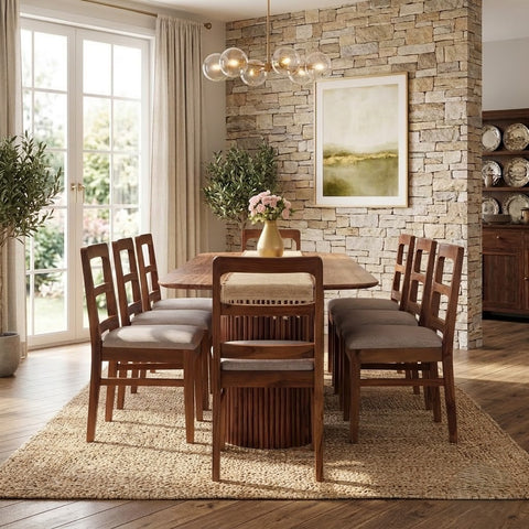 PRITI Solid Wood Dining Table Set