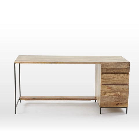 Priti Industrial Modular Desk With File Cabinet 64