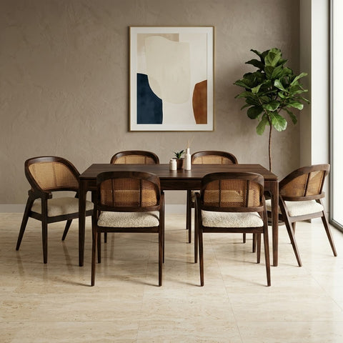 olid Sheesham Wood Dining Table Set