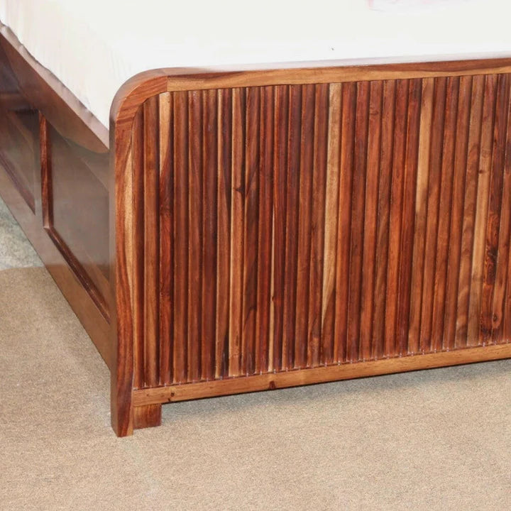 PRITI Solid Wood Storage Bed