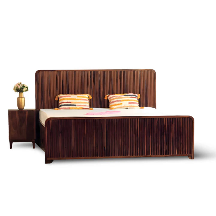 PRITI Solid Wood Storage Bed
