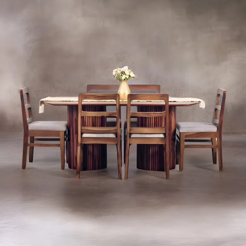 PRITI Solid Wood Dining Table Set