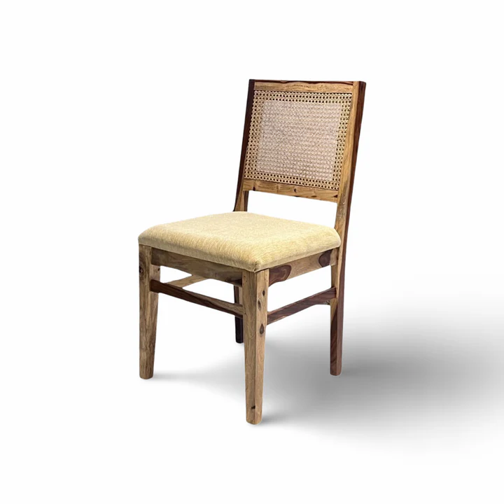 PRITI Dining Table With Cane Weave Chairs