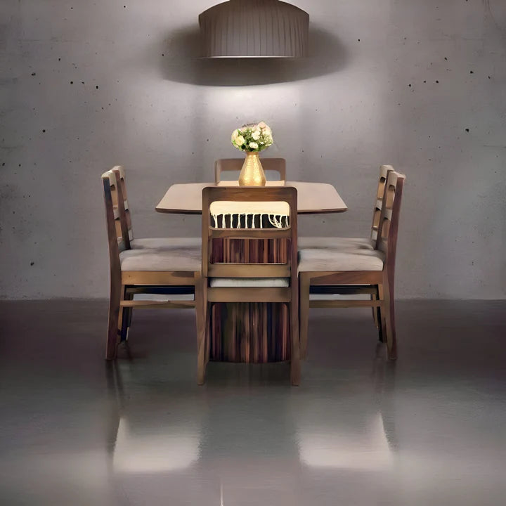 PRITI Solid Wood Dining Table Set