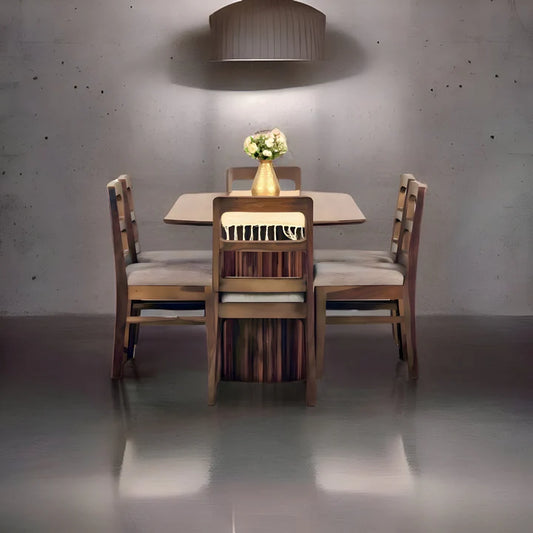 PRITI Solid Wood Dining Table Set