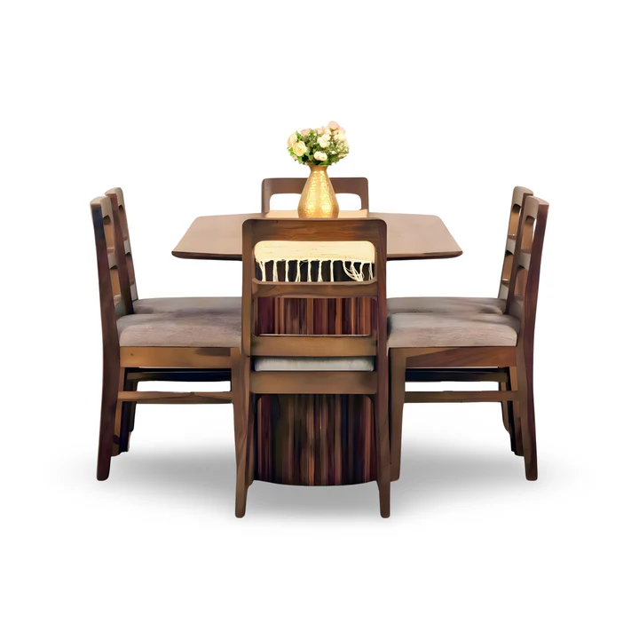 PRITI Solid Wood Dining Table Set