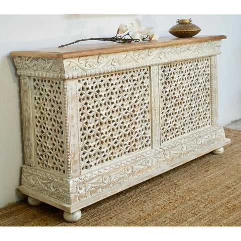 Riksha Carved Console Table
