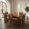 PRITI : Solid Wood Dining Table Set With 6 Chairs In Natural Finish