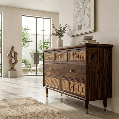 PRITI Solid Sheesham Wood Chest Of Drawers for Living Room | Bedroom