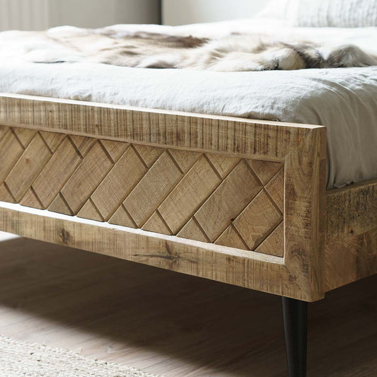 PRITI Urban Industrial Light Bed Frame