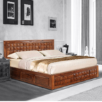 Aragorn Solid wood King Size Bed with Storage | Sheesham Beds