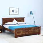 Majestica Solid Wood King Size Bed In Provincial Teak Finish | Sheesham Bed