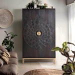 Amp Hand-Carved Solid Wood Cabinet