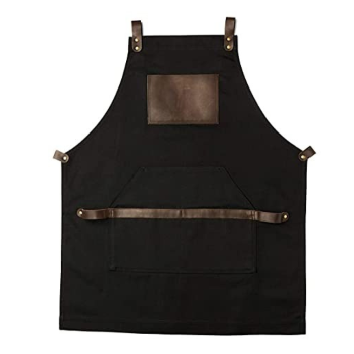1-73.png PRITI - Work Apron in Non-Waxed Canvas with Cross Straps Adjustable - Image 1