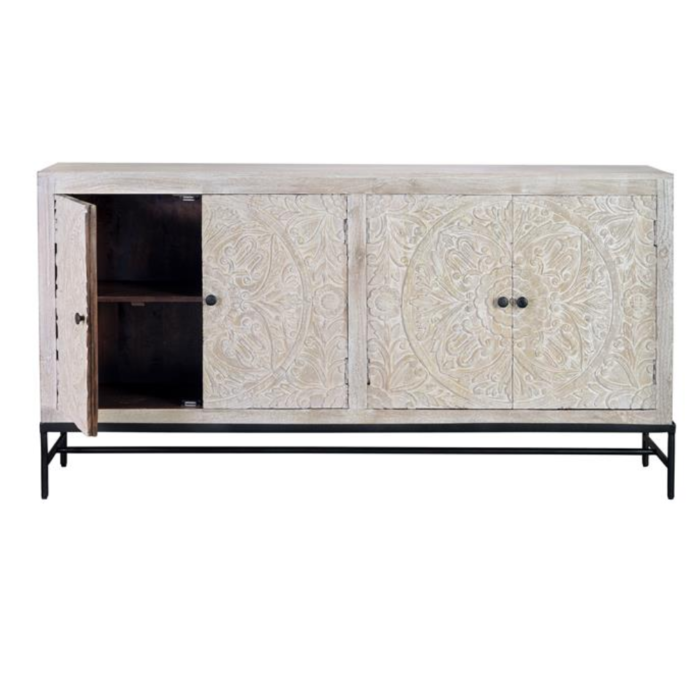 2-13.png Addis Wooden With Carved Doors Sideboard - Image 2