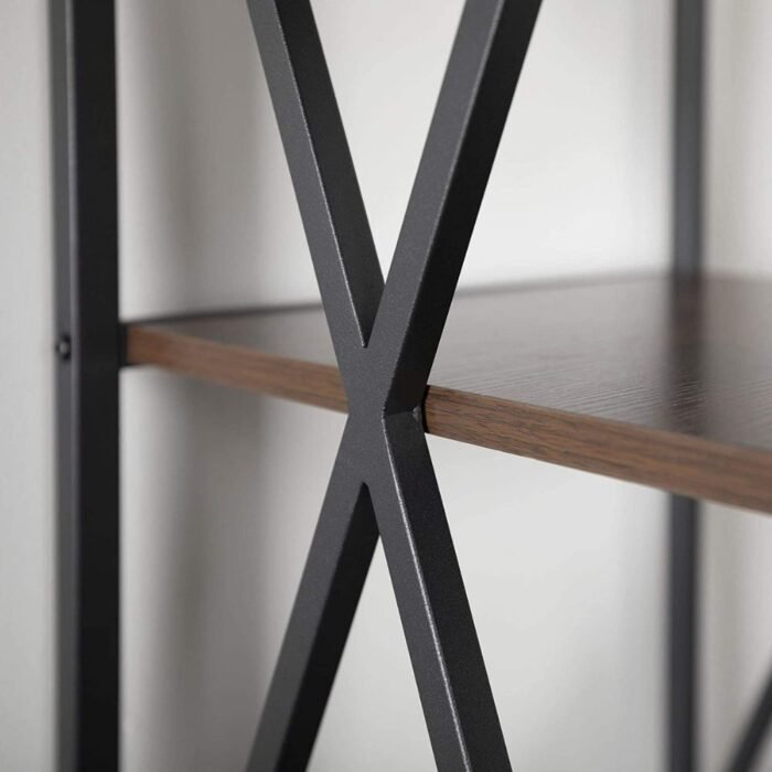 2-2.jpg Strong Tall Iron Shelf  4-tier Bookshelf For Wall | Iron Shelf Rack - Image 4