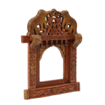 Hand Carved Solid Wood Jharokha Wall Decor - Image 4