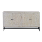 Addis Wooden With Carved Doors Sideboard - Image 3