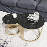 Kumasi Black Gold Nesting Coffee Table - Image 3