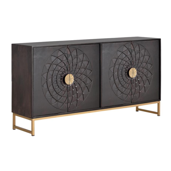 3-13.png Kinshasa Solid Wood Sideboard With 4 Door - Image 3
