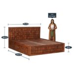Aragorn Solid wood King Size Bed with Storage | Sheesham Beds - Image 3